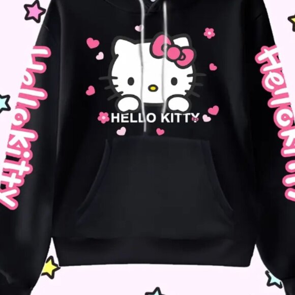 Hello Kitty Hoodie with Ears Kangaroo Pocket NWT - Picture 3 of 3